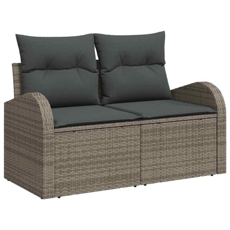 Conjunto de sofá de jardín con cojín 6 pcs Gris 55 x 55 x 37 cm
