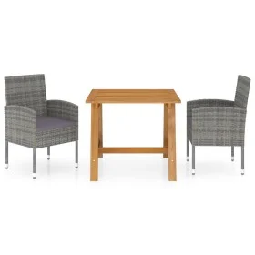 Graues 3-teiliges Garten-Essset von vidaXL, Gartensets - Ref: Foro24-3068723, Preis: 205,60 €, Rabatt: %