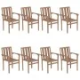 Stackable garden chairs 8 pcs solid teak wood with cushions by vidaXL, Garden chairs - Ref: Foro24-3073450, Price: 1,00 €, Di...