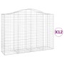 Cestas gaviones 12 uds forma de arco hierro 200x50x140/160 cm de vidaXL, Maceteros y jardineras - Ref: Foro24-3145692, Precio...