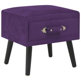 Mesita de noche morado oscuro 40x35x40 cm terciopelo Mesita de noche morado oscuro 40x35x40 cm terciopelo