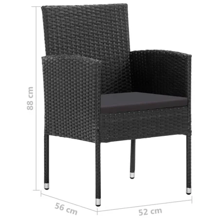 Garten-Essgruppe 5-teilig schwarz von vidaXL, Gartensets - Ref: Foro24-3068781, Preis: 392,43 €, Rabatt: %