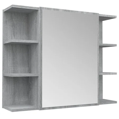 Badezimmerspiegelschrank aus grauem Sonoma-Sperrholz, 80 x 20,5 x 64 cm von vidaXL, Badezimmerwaschtische - Ref: Foro24-81552...