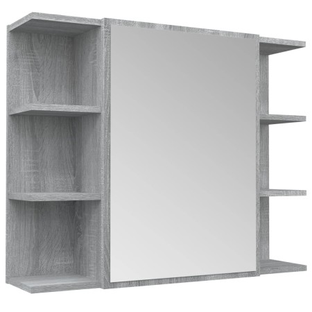 Sonoma gray plywood bathroom mirror cabinet 80x20.5x64 cm by vidaXL, bathroom vanities - Ref: Foro24-815523, Price: 89,13 €, ...
