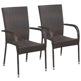 Brown 3-piece garden dining set by vidaXL, Garden sets - Ref: Foro24-3068697, Price: 209,62 €, Discount: %