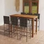 7-piece garden bar set with gray cushions by vidaXL, Garden sets - Ref: Foro24-3068007, Price: 633,45 €, Discount: %