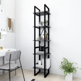 Estantería de 5 niveles madera de ingeniería gris 40x30x175 cm by vidaXL, Bookcases and shelves - Ref: Foro24-3081970, Price:...