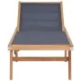 Folding sun loungers with wheels 2 pcs solid teak and textilene by vidaXL, Loungers - Ref: Foro24-3073000, Price: 593,06 €, D...