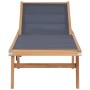 Tumbonas plegables con ruedas 2 uds teca maciza y textilene de vidaXL, Tumbonas - Ref: Foro24-3073000, Precio: 514,56 €, Desc...