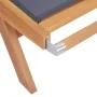 Folding sun loungers with wheels 2 pcs solid teak and textilene by vidaXL, Loungers - Ref: Foro24-3073000, Price: 593,06 €, D...