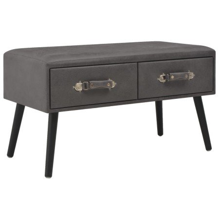 Mesa de centro de cuero sintético gris 80x40x46 cm en Mesas de centro | Comprar online en Foro24