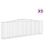 Gabionenkörbe 5 Stück Bogenform Eisen 400x50x120/140 cm von vidaXL, Töpfe und Pflanzgefäße - Ref: Foro24-3145972, Preis: 938,...
