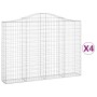 Gabionenkörbe 4 Stk. Bogenform Eisen 200x30x140/160 cm von vidaXL, Töpfe und Pflanzgefäße - Ref: Foro24-3145474, Preis: 426,0...