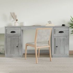 Sonoma grauer Sperrholzschreibtisch mit Schrank von vidaXL, Schreibtische - Ref: Foro24-3185333, Preis: 163,56 €, Rabatt: %