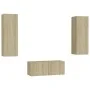 3 Stück Holzwerkstoff TV Wohnzimmer Möbel Set Sonoma Eiche von vidaXL, TV-Möbel - Ref: Foro24-3078973, Preis: 130,21 €, Rabat...