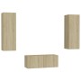 3 Stück Holzwerkstoff TV Wohnzimmer Möbel Set Sonoma Eiche von vidaXL, TV-Möbel - Ref: Foro24-3078973, Preis: 127,69 €, Rabat...