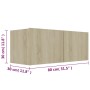 3 Stück Holzwerkstoff TV Wohnzimmer Möbel Set Sonoma Eiche von vidaXL, TV-Möbel - Ref: Foro24-3078973, Preis: 127,69 €, Rabat...