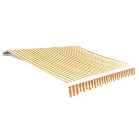 Yellow and white canvas awning 4x3 m (without structure) by vidaXL, Awnings - Ref: Foro24-141017, Price: 50,51 €, Discount: %