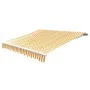 Gelb-weiße Segeltuchmarkise 4x3 m (ohne Struktur) von vidaXL, Markisen - Ref: Foro24-141017, Preis: 50,51 €, Rabatt: %