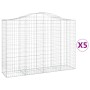 Gabionenkörbe 5 Stück Bogenform Eisen 200x50x140/160 cm von vidaXL, Töpfe und Pflanzgefäße - Ref: Foro24-3145685, Preis: 584,...