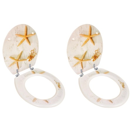 Toilet seats covers 2 pcs MDF starfish by vidaXL, Toilet and bidet seats - Ref: Foro24-275911, Price: 81,71 €, Discount: %