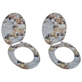 Toilet seats with covers 2 pcs MDF stones by vidaXL, Toilet and bidet seats - Ref: Foro24-275918, Price: 77,49 €, Discount: %