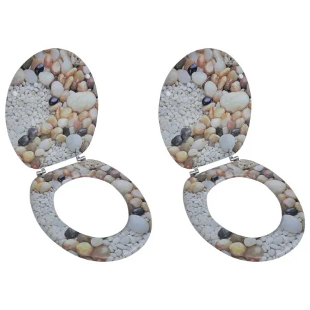 Toilet seats with covers 2 pcs MDF stones by vidaXL, Toilet and bidet seats - Ref: Foro24-275918, Price: 77,49 €, Discount: %