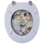 Toilet seats with covers 2 pcs MDF stones by vidaXL, Toilet and bidet seats - Ref: Foro24-275918, Price: 82,58 €, Discount: %