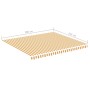 Replacement fabric for yellow and white awning 4x3.5 m by vidaXL, Awnings - Ref: Foro24-311938, Price: 54,78 €, Discount: %