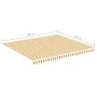 Replacement fabric for yellow and white awning 4x3.5 m by vidaXL, Awnings - Ref: Foro24-311938, Price: 56,77 €, Discount: %