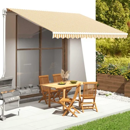 Replacement fabric for yellow and white awning 4.5x3.5 m by vidaXL, Awnings - Ref: Foro24-311940, Price: 65,73 €, Discount: %