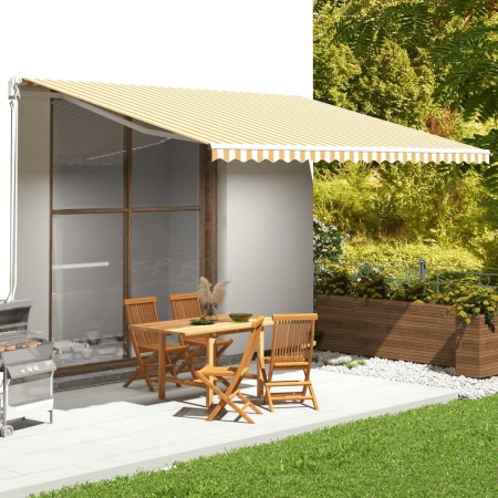 Replacement fabric for yellow and white awning 5x3.5 m by vidaXL, Awnings - Ref: Foro24-311942, Price: 77,92 €, Discount: %