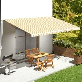 Replacement fabric for yellow and white awning 6x3.5 m by vidaXL, Awnings - Ref: Foro24-311944, Price: 81,65 €, Discount: %