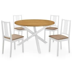 5-teiliges Esszimmermöbel-Set aus weißem MDF von vidaXL, Möbelsets für Küchen und Esszimmer - Ref: Foro24-276402, Preis: 459,...