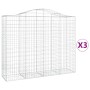 Gabionenkörbe 3 Stück Bogenform Eisen 200x50x160/180 cm von vidaXL, Töpfe und Pflanzgefäße - Ref: Foro24-3145704, Preis: 412,...