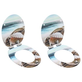 WC toilet seat 2 pcs soft close lid MDF shell design by vidaXL, Toilet and bidet seats - Ref: Foro24-276992, Price: 89,95 €, ...