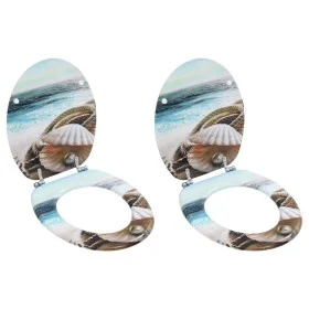 Toilet seat WC 2 units MDF lid shell design by vidaXL, Toilet and bidet seats - Ref: Foro24-276993, Price: 80,80 €, Discount: %