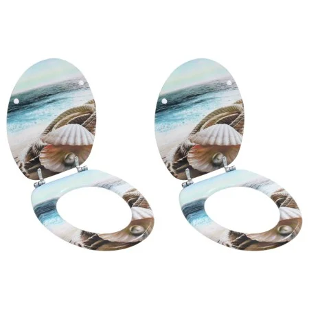 Toilet seat WC 2 units MDF lid shell design by vidaXL, Toilet and bidet seats - Ref: Foro24-276993, Price: 80,80 €, Discount: %