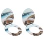 Toilet seat WC 2 units MDF lid shell design by vidaXL, Toilet and bidet seats - Ref: Foro24-276993, Price: 82,53 €, Discount: %