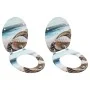 Toilet seat WC 2 units MDF lid shell design by vidaXL, Toilet and bidet seats - Ref: Foro24-276993, Price: 80,80 €, Discount: %