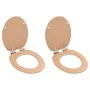 WC toilet seat 2 pcs soft close lid MDF bamboo design by vidaXL, Toilet and bidet seats - Ref: Foro24-276994, Price: 90,98 €,...