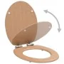WC toilet seat 2 pcs soft close lid MDF bamboo design by vidaXL, Toilet and bidet seats - Ref: Foro24-276994, Price: 90,98 €,...