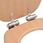 WC toilet seat 2 pcs soft close lid MDF bamboo design by vidaXL, Toilet and bidet seats - Ref: Foro24-276994, Price: 100,13 €...