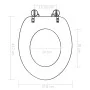 WC toilet seat 2 pcs soft close lid MDF bamboo design by vidaXL, Toilet and bidet seats - Ref: Foro24-276994, Price: 90,98 €,...
