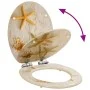 WC toilet seat 2 pcs soft close lid MDF starfish by vidaXL, Toilet and bidet seats - Ref: Foro24-276997, Price: 102,15 €, Dis...