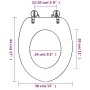 WC toilet seat 2 pcs soft close lid MDF starfish by vidaXL, Toilet and bidet seats - Ref: Foro24-276997, Price: 102,15 €, Dis...