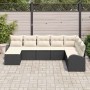 Conjunto de sofá de jardín 8 pcs Negro y Poliratán