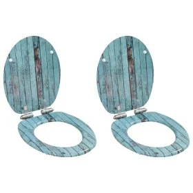 WC toilet seat 2 pcs soft closing lid MDF old wood by vidaXL, Toilet and bidet seats - Ref: Foro24-276999, Price: 84,60 €, Di...