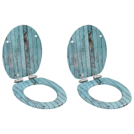 WC toilet seat 2 pcs soft closing lid MDF old wood by vidaXL, Toilet and bidet seats - Ref: Foro24-276999, Price: 84,60 €, Di...