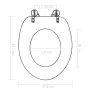 Asiento inodoro WC 2 uds tapa cierre suave MDF diseño New York by vidaXL, Toilet and bidet seats - Ref: Foro24-277000, Price:...